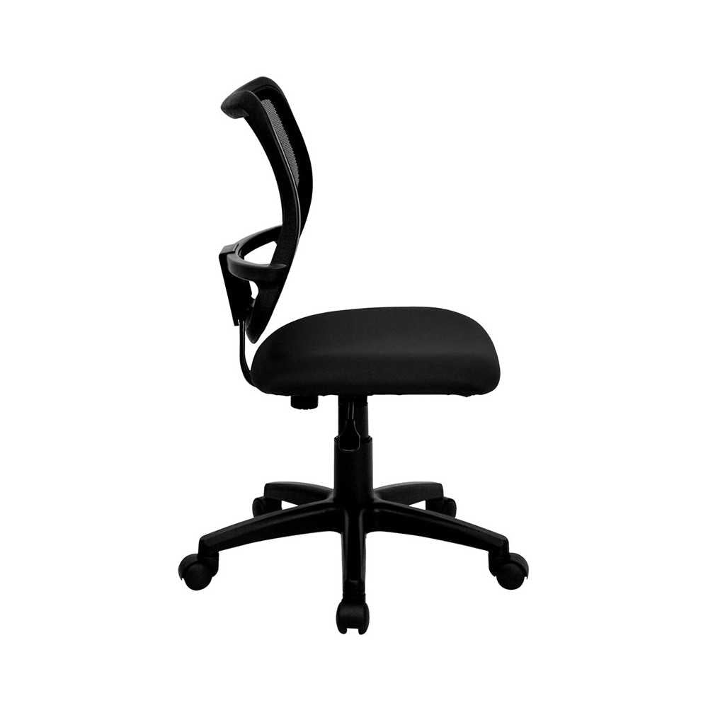Mid-Back Black Mesh Swivel Task Office Chair
