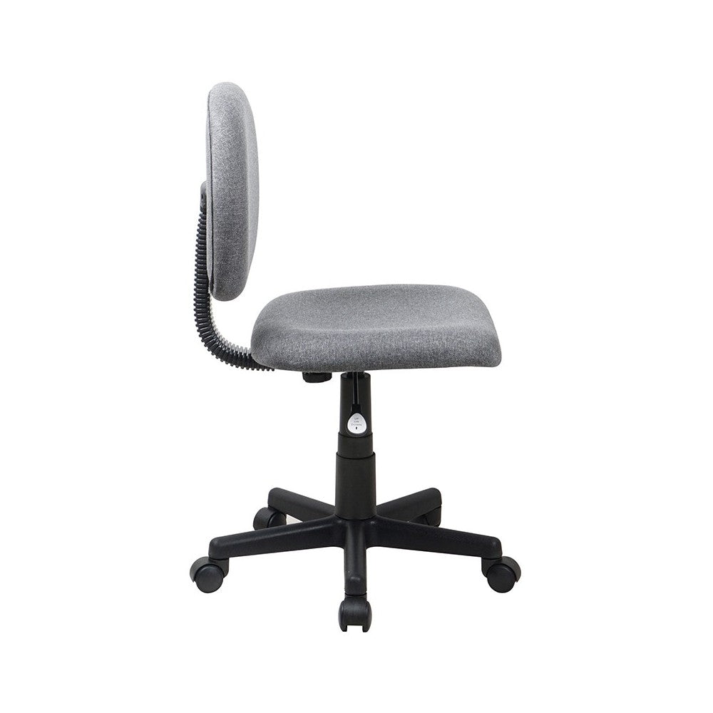 Mid-Back Gray Fabric Swivel Task Office Chair