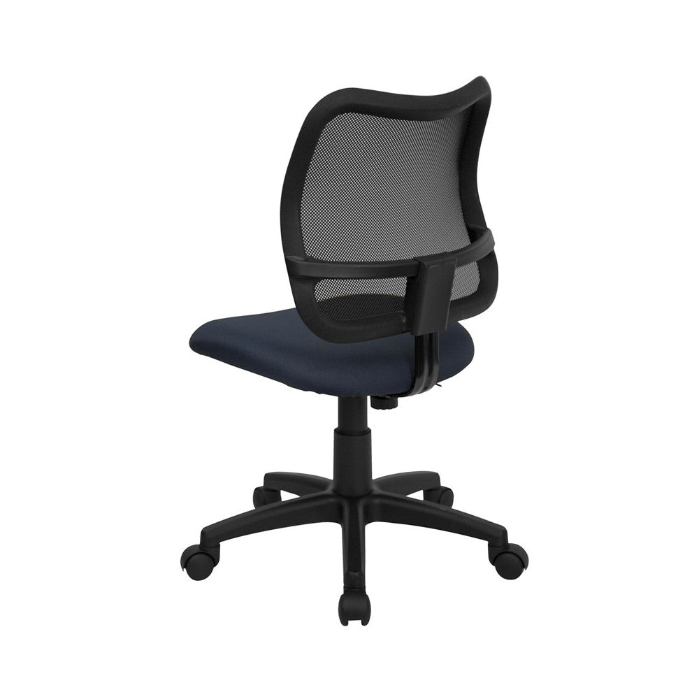 Mid-Back Navy Blue Mesh Swivel Task Office Chair