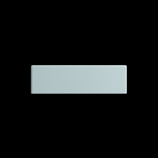 Milano Wall-Mounted Sink Fireclay 14.5 in. 1-hole Left Faucet in Matte Ice Blue