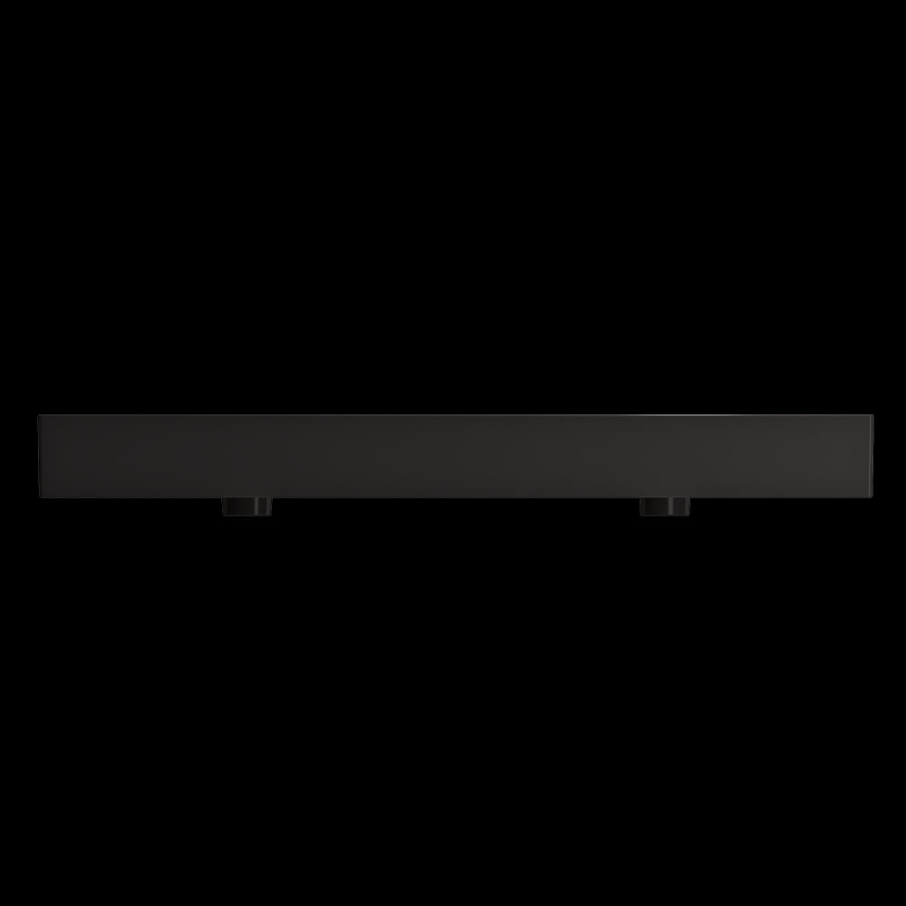 Milano Wall-Mounted Sink Fireclay 47.75 in. Double Bowl in Matte Black