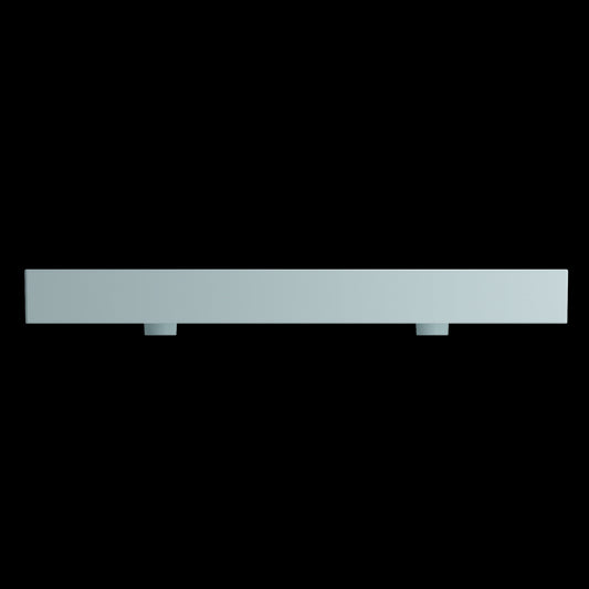 Milano Wall-Mounted Sink Fireclay 47.75 in. Double Bowl in Matte Ice Blue