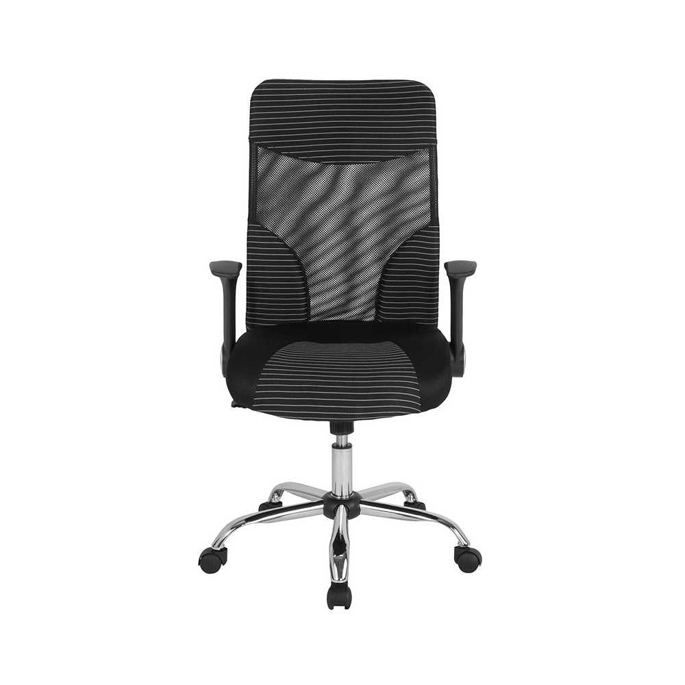 Milford High Back Ergonomic Office Chair with Contemporary Mesh Design in Black and White