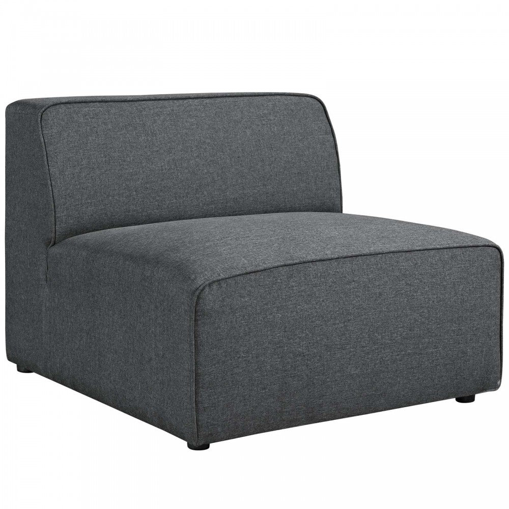 Mingle 7 Piece Upholstered Fabric Sectional Sofa Set, Gray, EEI-2837-GRY