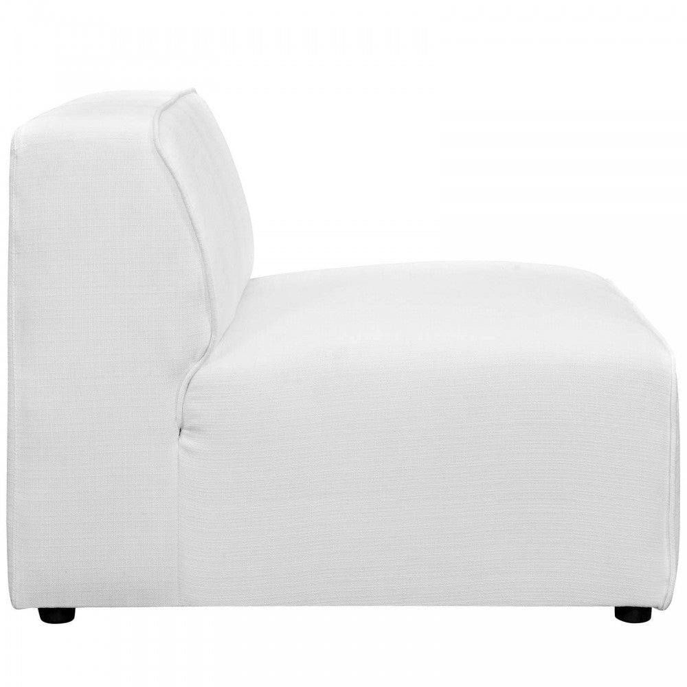 Mingle 7 Piece Upholstered Fabric Sectional Sofa Set, White, EEI-2841-WHI