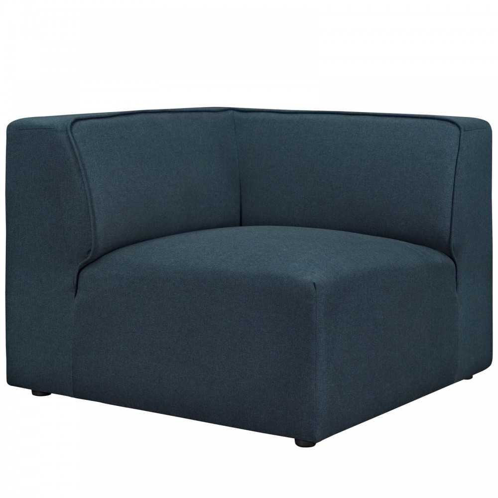 Mingle 7 Piece Upholstered Fabric Sectional Sofa Set, Blue, EEI-2837-BLU