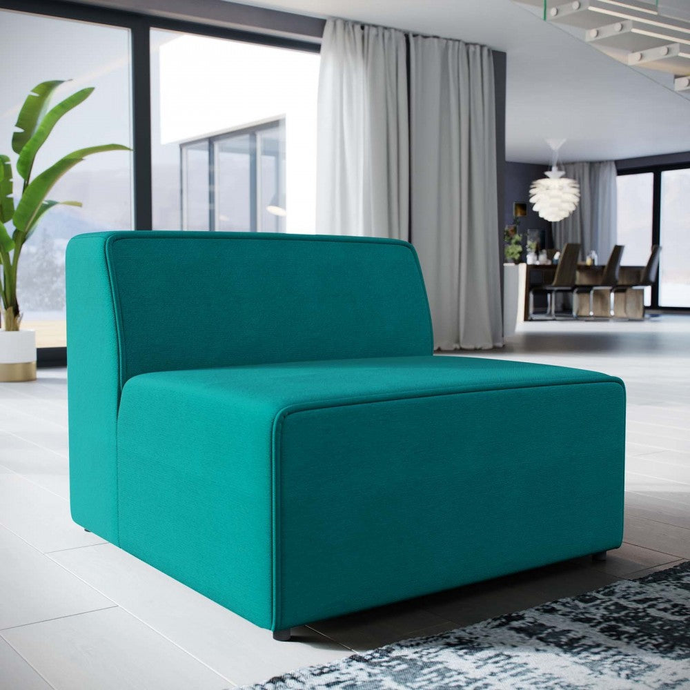 Mingle Fabric Armless, Teal