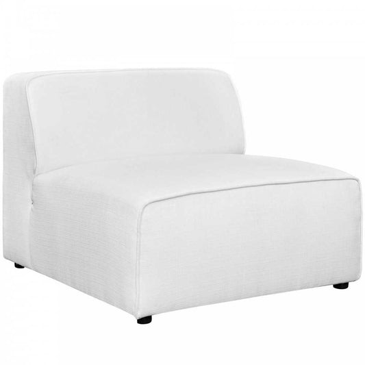 Mingle Fabric Armless, White