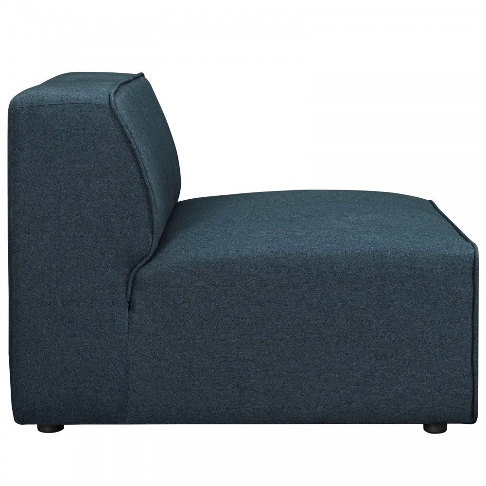 Mingle Fabric Armless, Blue