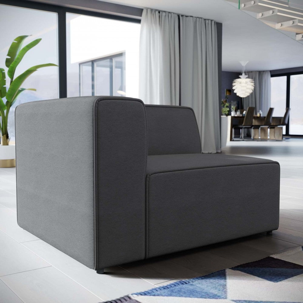 Mingle Fabric Left-Facing Sofa, Gray