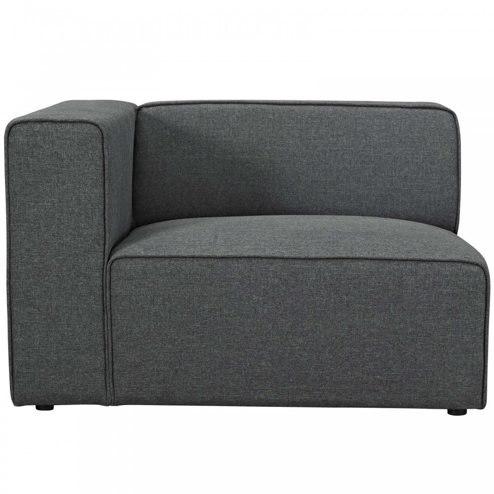Mingle Fabric Left-Facing Sofa, Gray