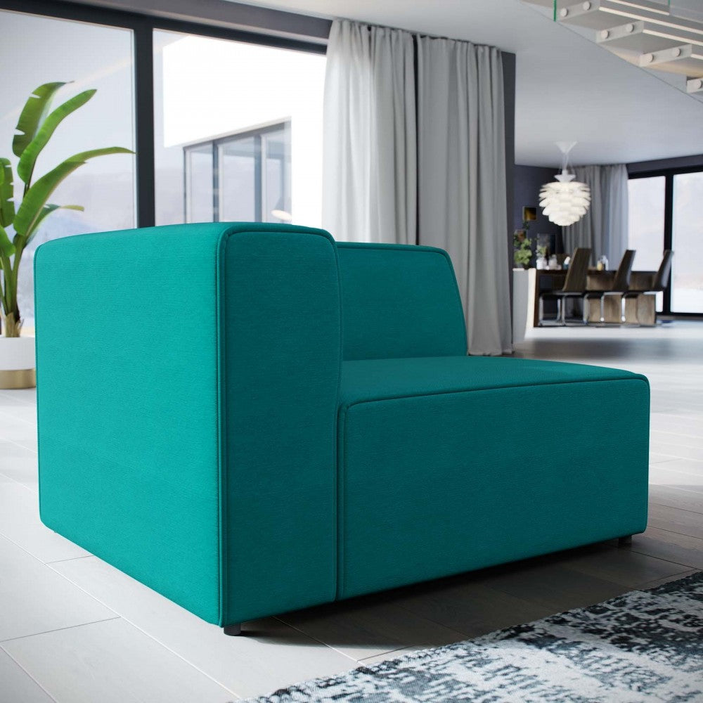 Mingle Fabric Left-Facing Sofa, Teal