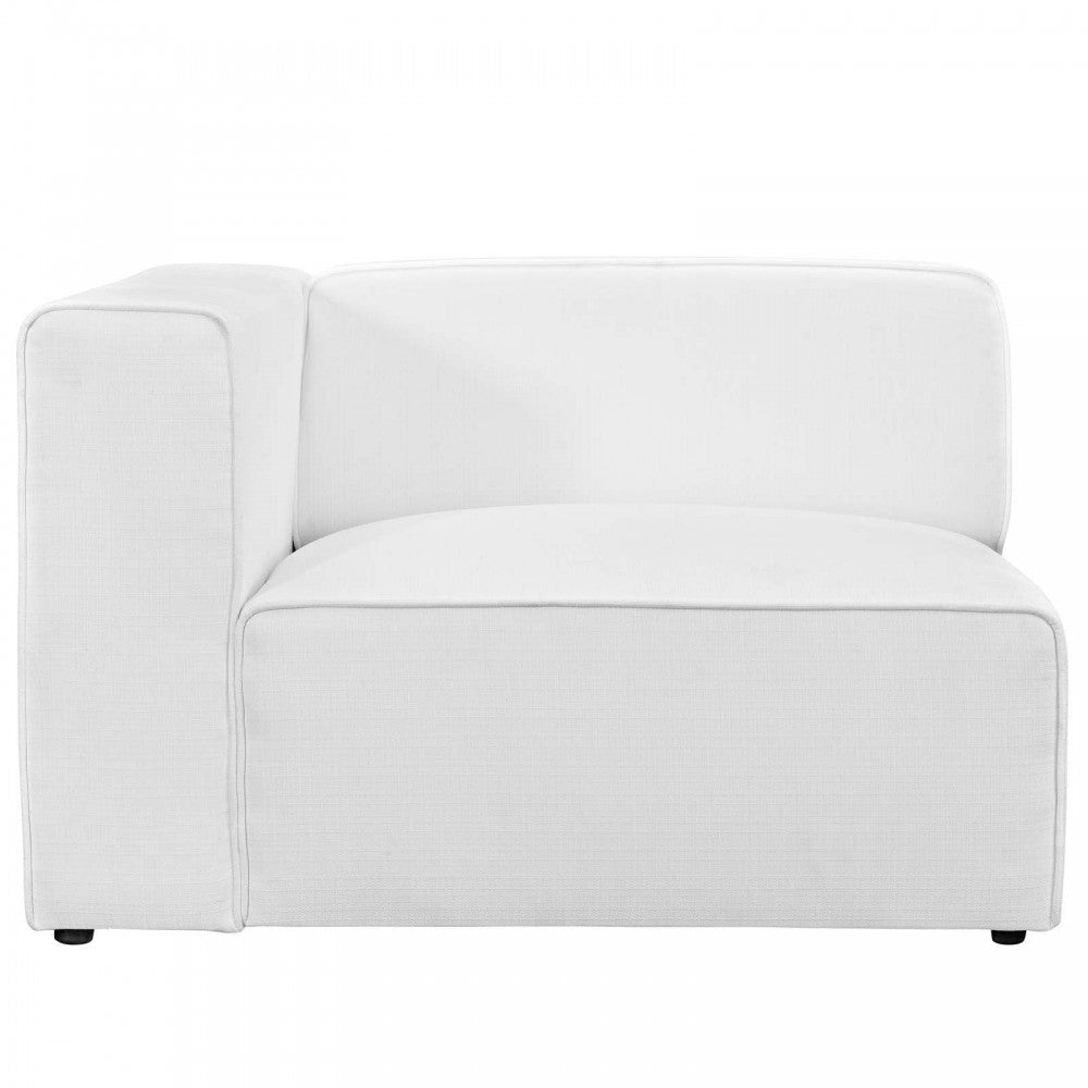 Mingle Fabric Left-Facing Sofa, White
