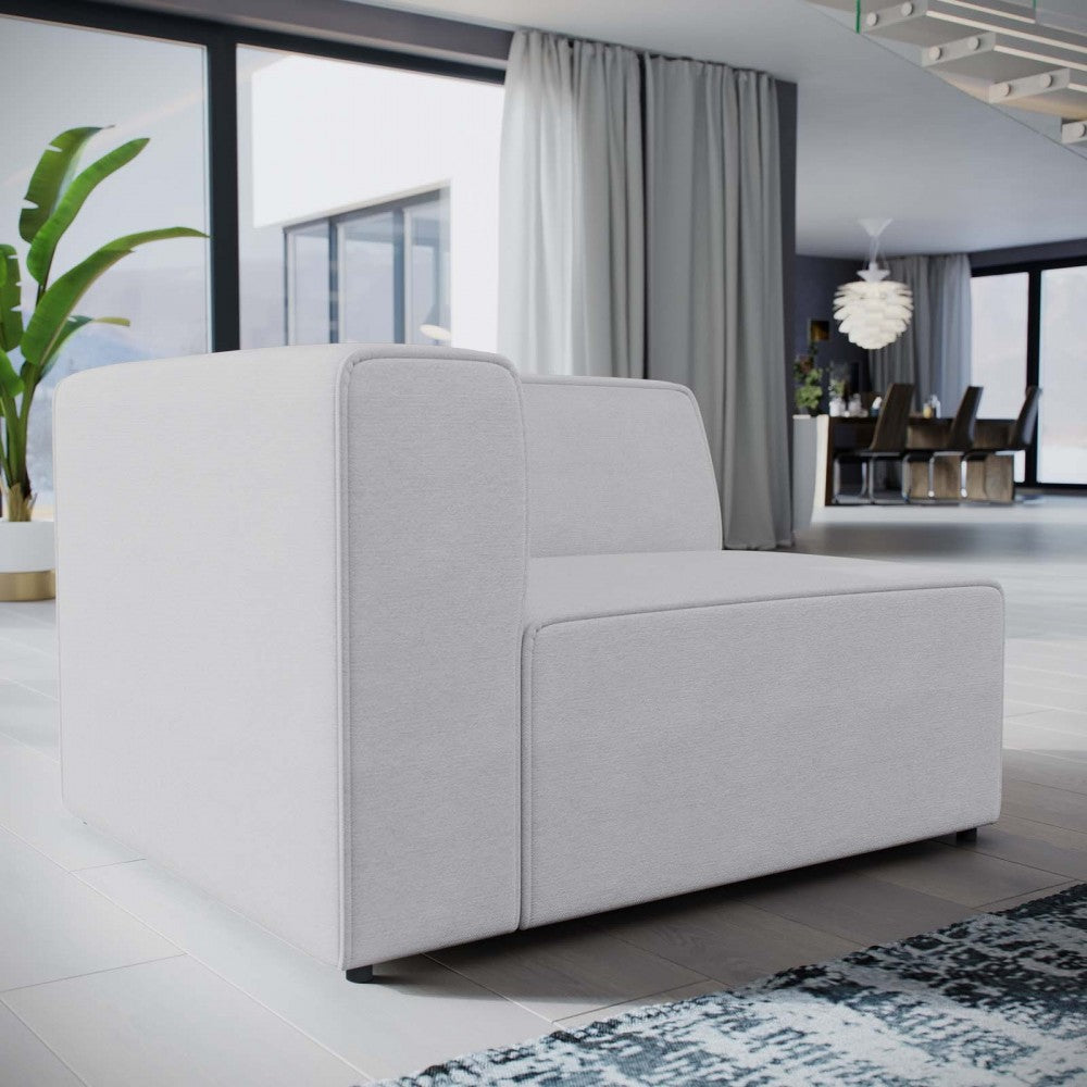 Mingle Fabric Left-Facing Sofa, White