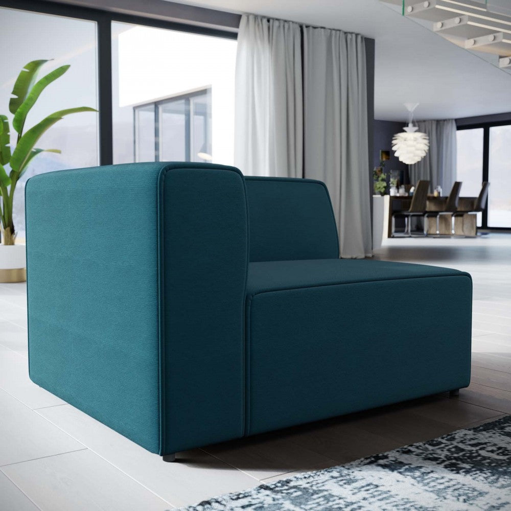 Mingle Fabric Left-Facing Sofa, Blue