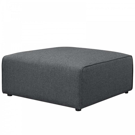 Mingle Fabric Ottoman, Gray