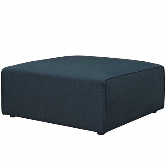 Mingle Fabric Ottoman, Blue
