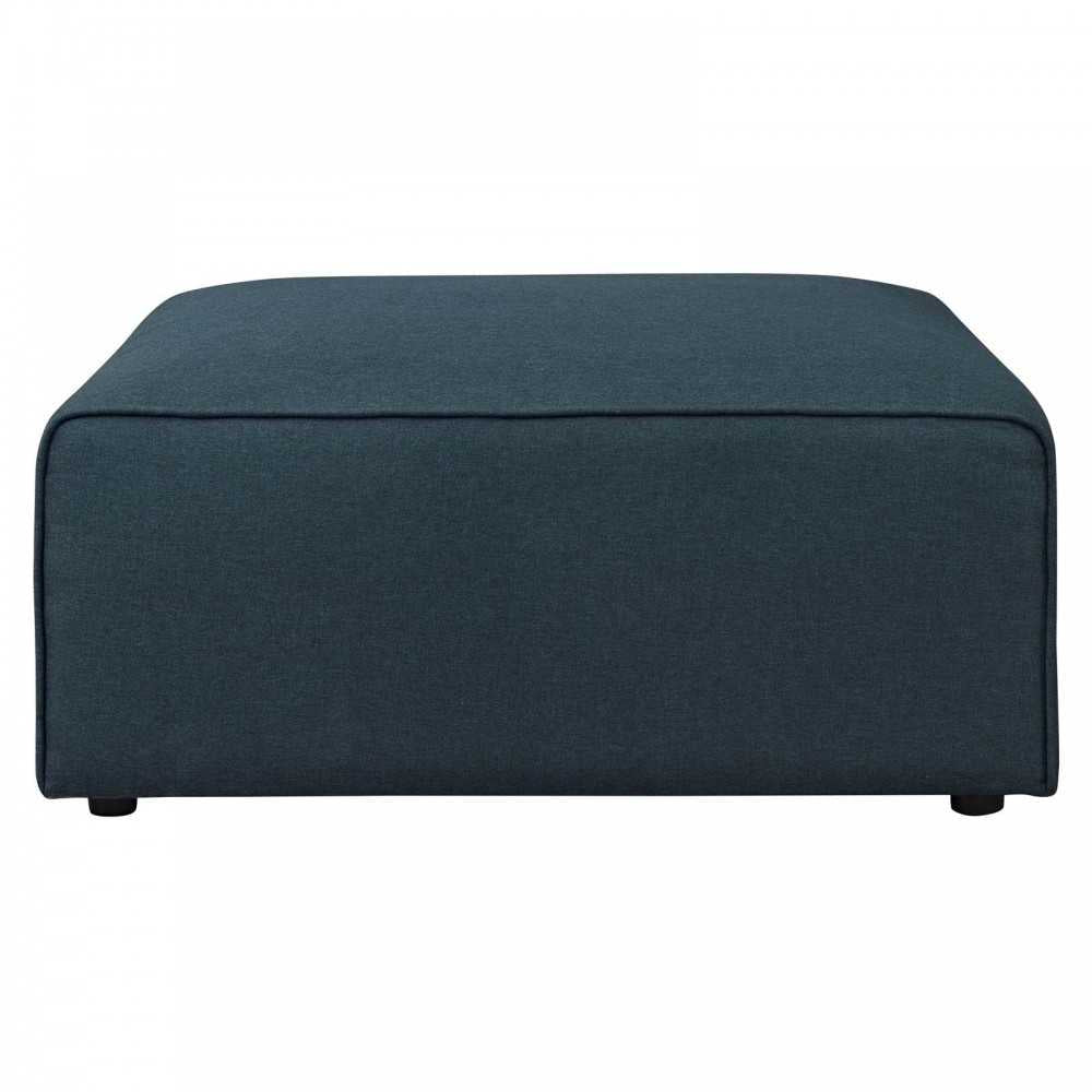 Mingle Fabric Ottoman, Blue