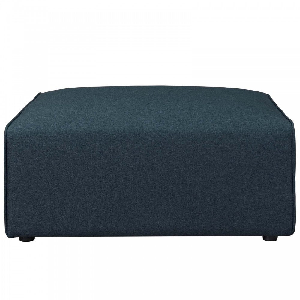 Mingle Fabric Ottoman, Blue