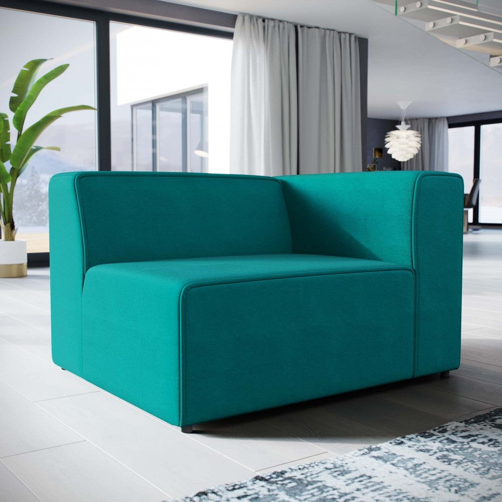 Mingle Fabric Right-Facing Sofa, Teal