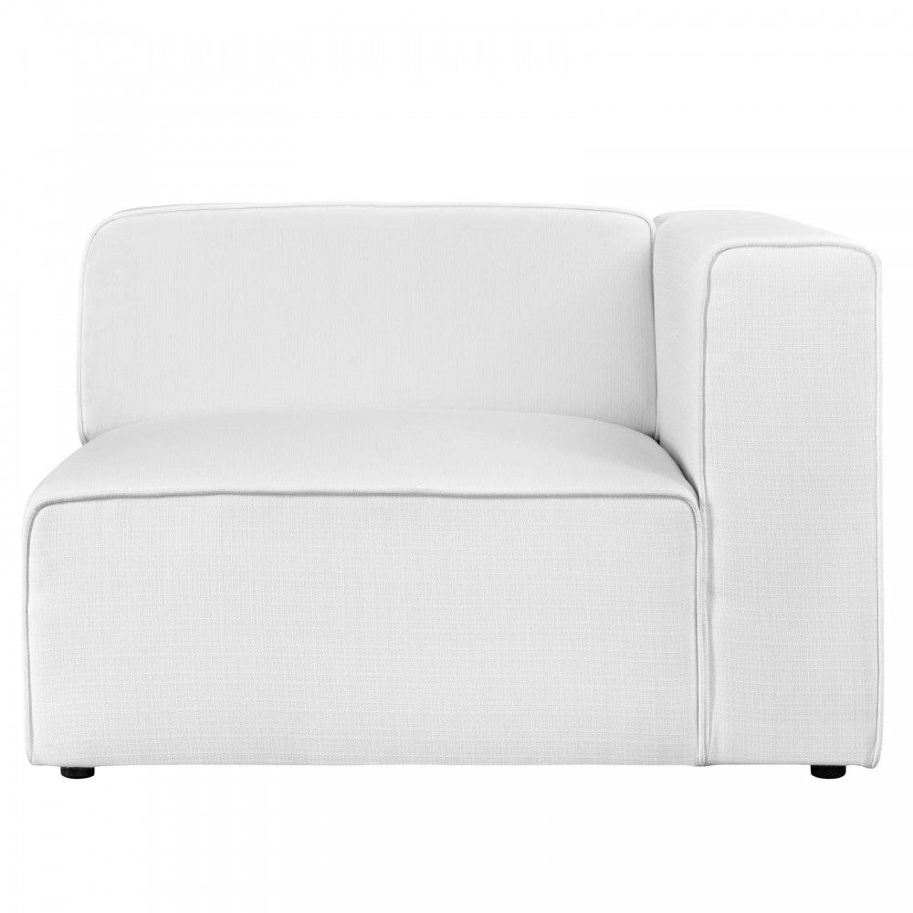 Mingle Fabric Right-Facing Sofa, White