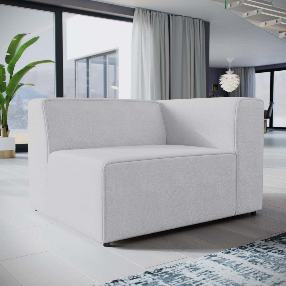 Mingle Fabric Right-Facing Sofa, White