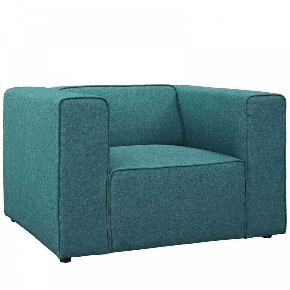 Mingle Upholstered Fabric Armchair, Teal
