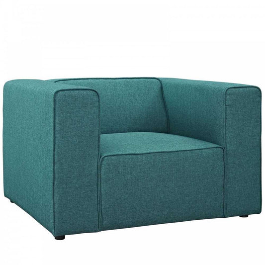 Mingle Upholstered Fabric Armchair, Teal