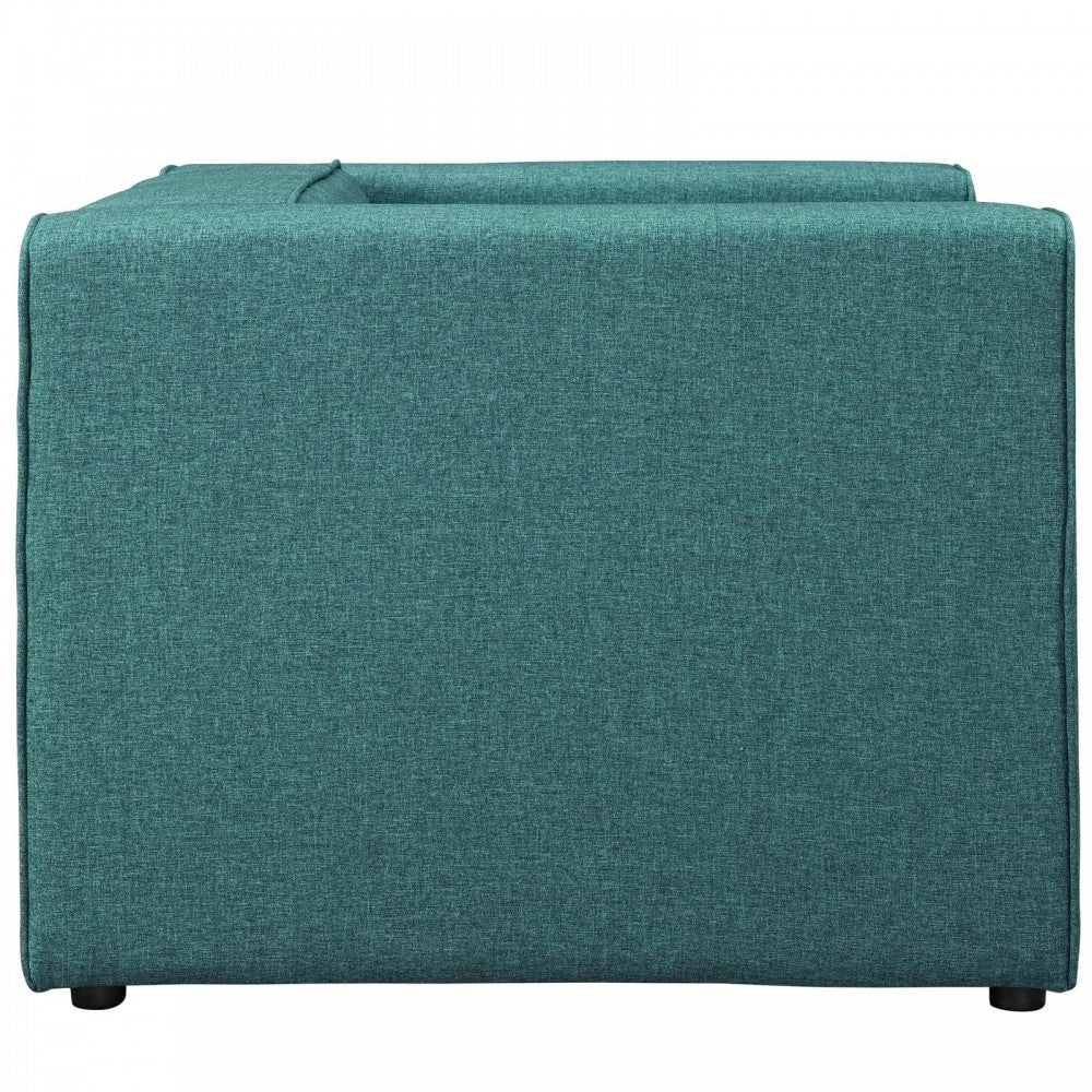 Mingle Upholstered Fabric Armchair, Teal