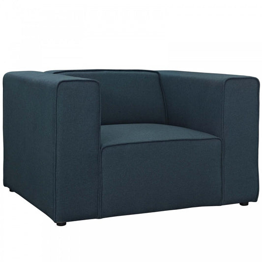 Mingle Upholstered Fabric Armchair, Blue