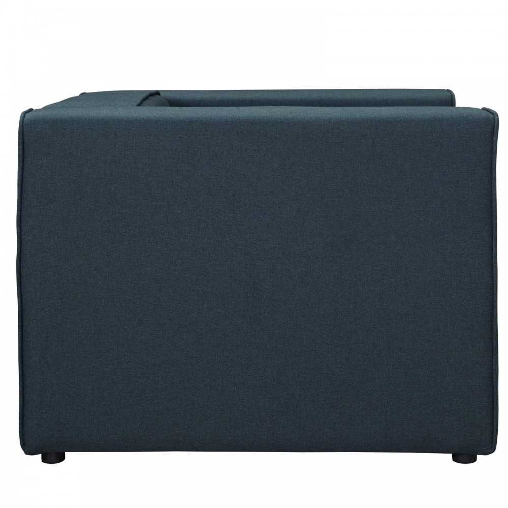 Mingle Upholstered Fabric Armchair, Blue