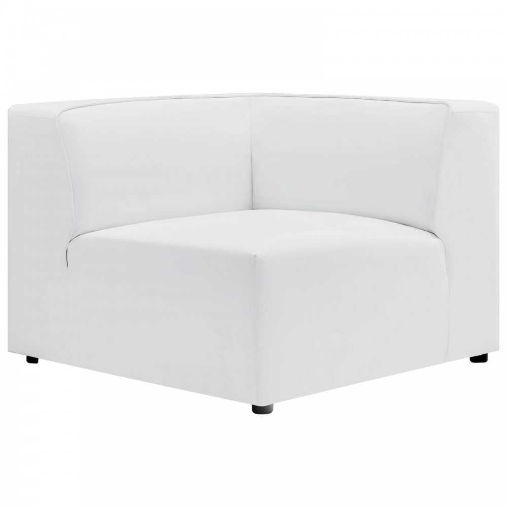 Mingle Vegan Leather 7-Piece Sectional Sofa, White, EEI-4797-WHI