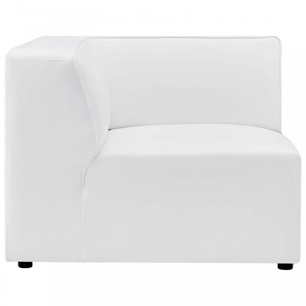 Mingle Vegan Leather 7-Piece Sectional Sofa, White, EEI-4797-WHI