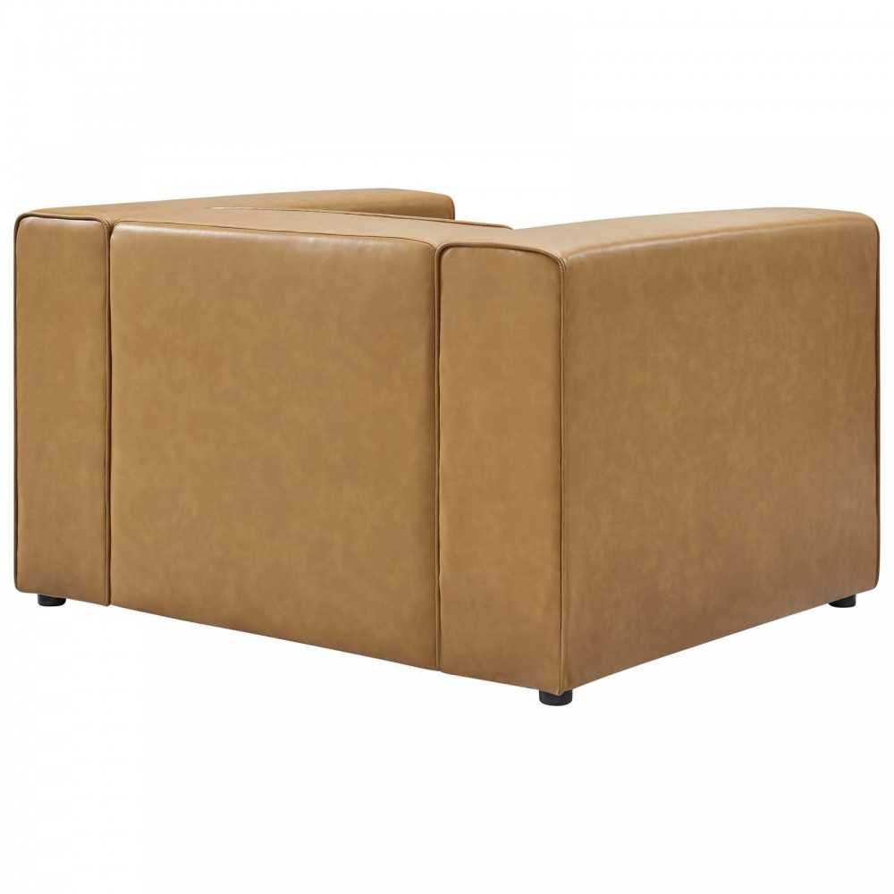 Mingle Vegan Leather Armchair, Tan