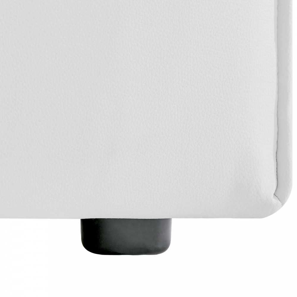 Mingle Vegan Leather Armless Chair, White