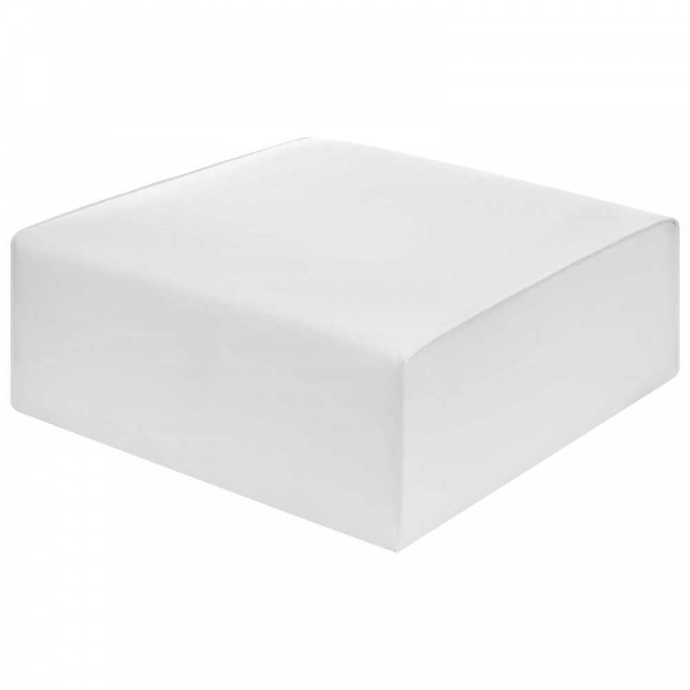 Mingle Vegan Leather Ottoman, White