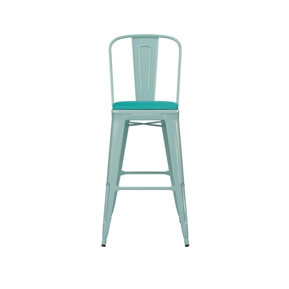 Mint Metal Stool-Mint Seat