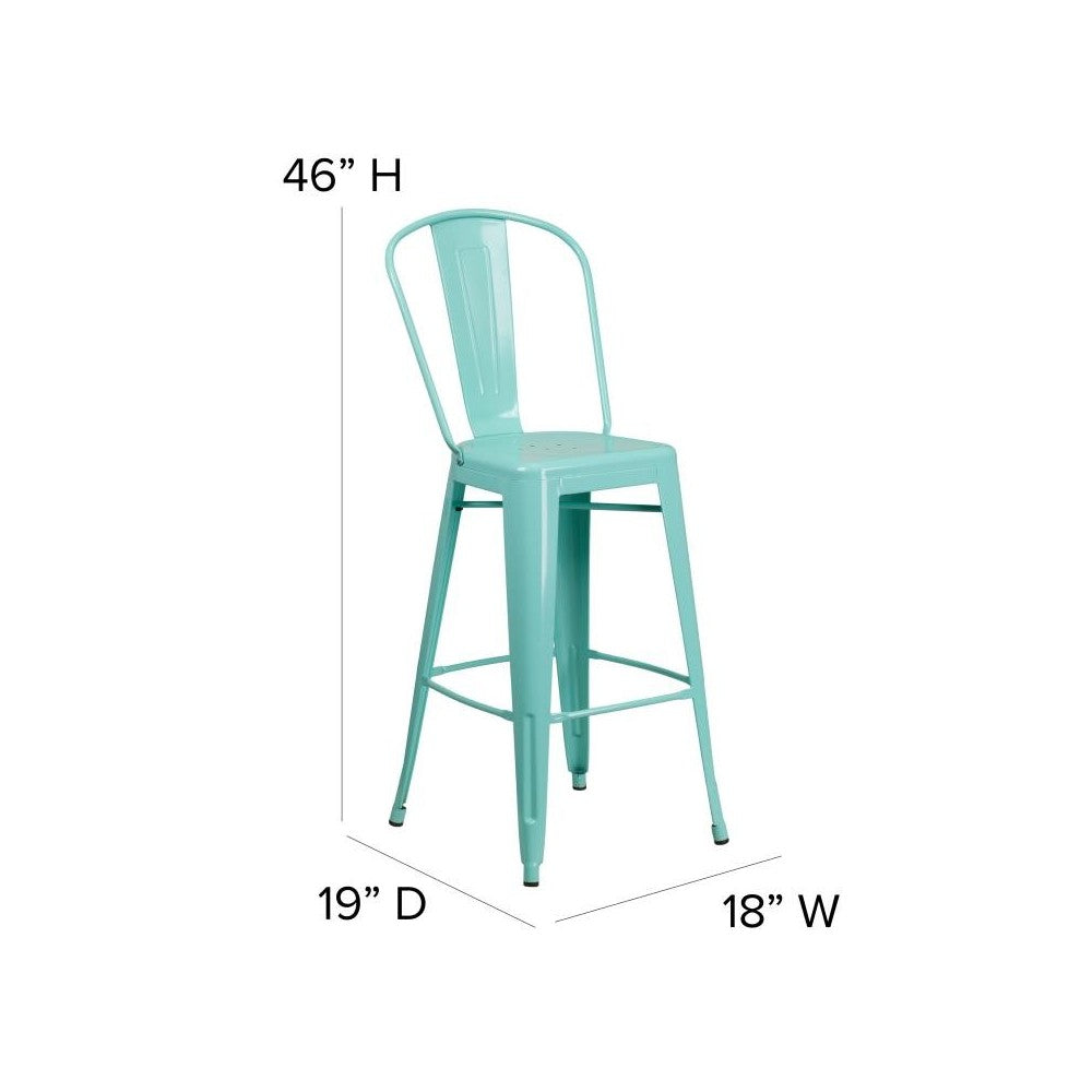 Mint Metal Stool-Mint Seat