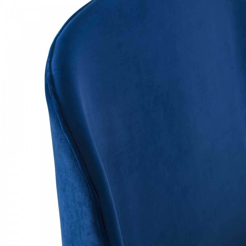 Mira Upholstered Performance Velvet Queen Platform Bed, Navy