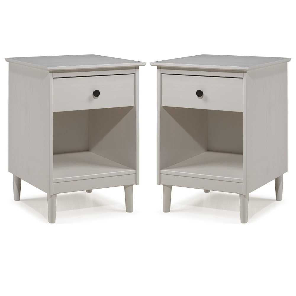 Modern 1 Drawer Nightstand - White