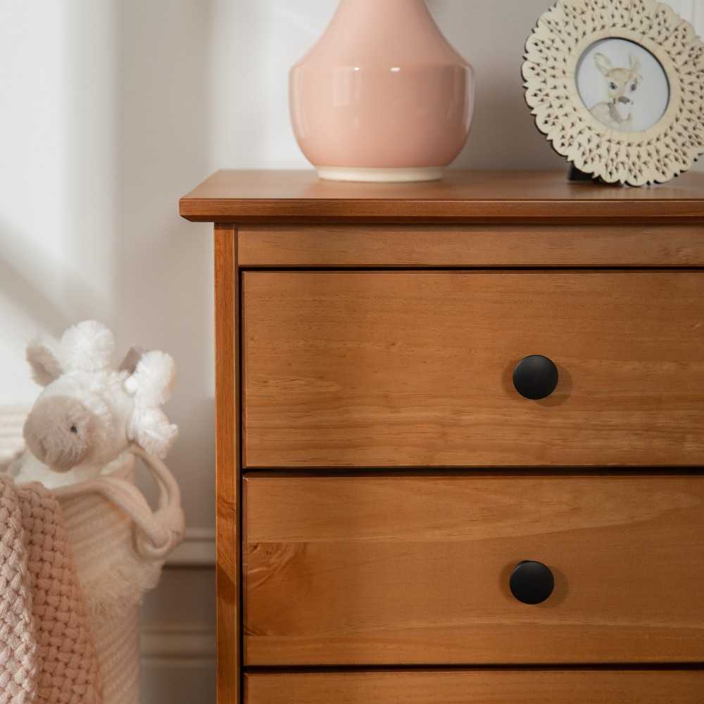 Modern 3 Drawer Nightstand - Caramel