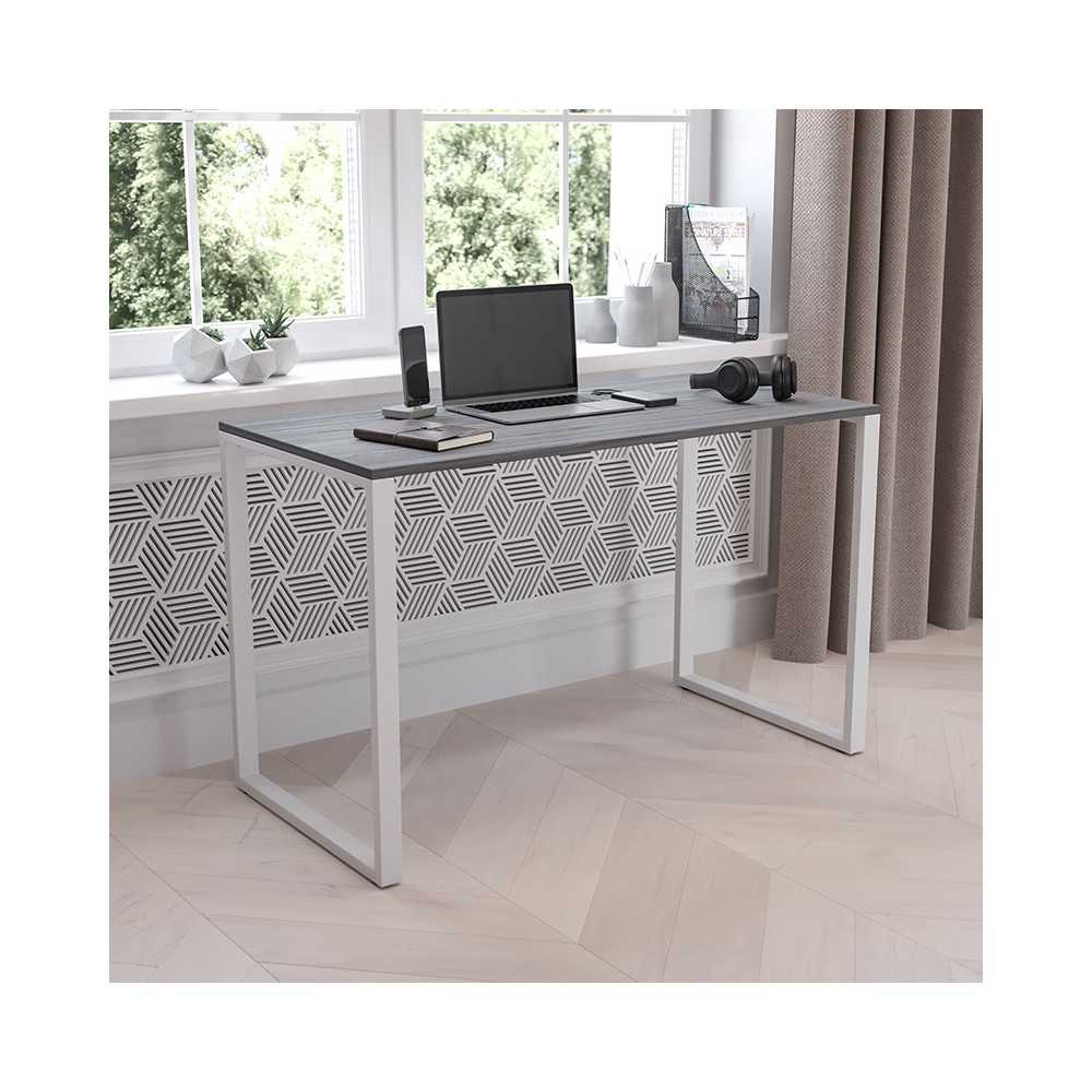 Modern Commercial Grade Desk Industrial Style Computer Desk Sturdy Home Office Desk - 47" Length - Gray