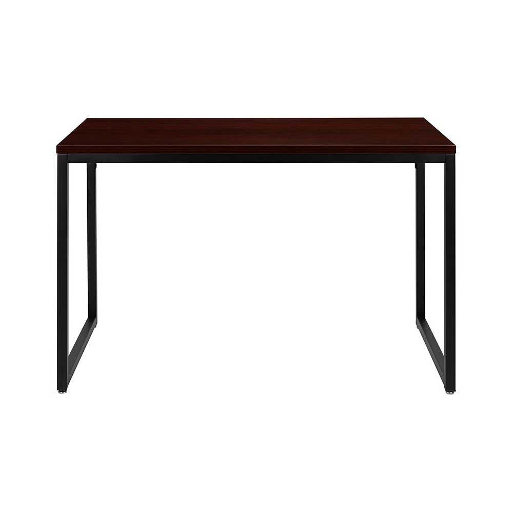 Modern Commercial Grade Desk Industrial Style Computer Desk Sturdy Home Office Desk - 47" Length-Mahogany