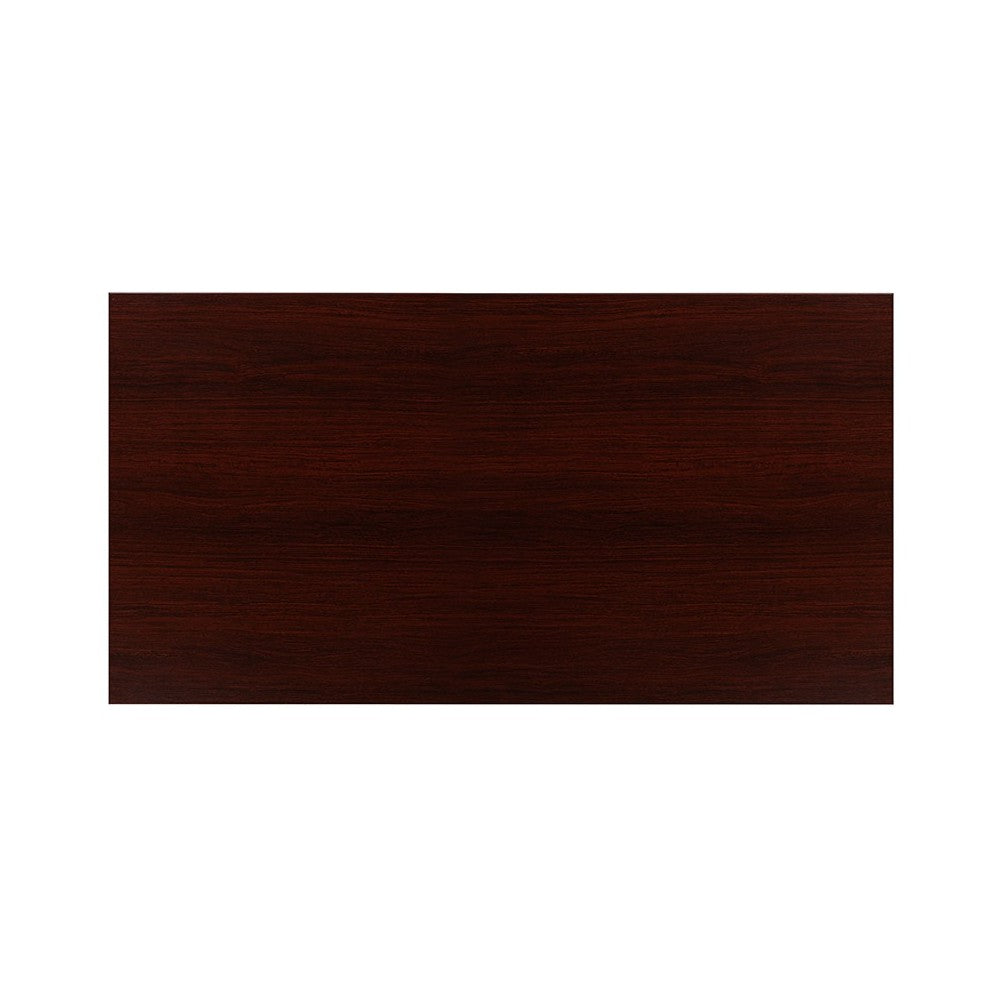 Modern Commercial Grade Desk Industrial Style Computer Desk Sturdy Home Office Desk - 47" Length-Mahogany