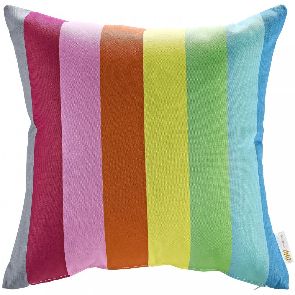 Modway Two Piece Outdoor Patio Pillow Set, Rainbow
