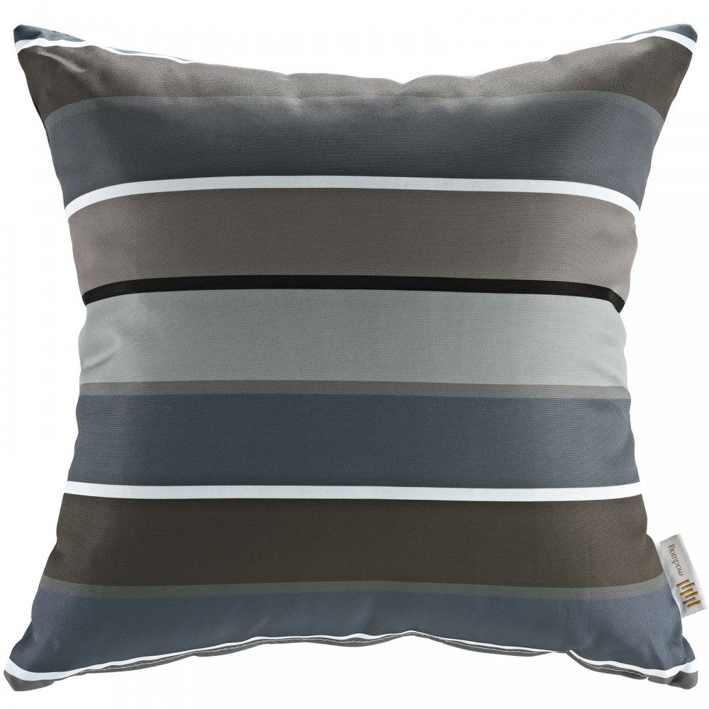 Modway Two Piece Outdoor Patio Pillow Set, Stripe