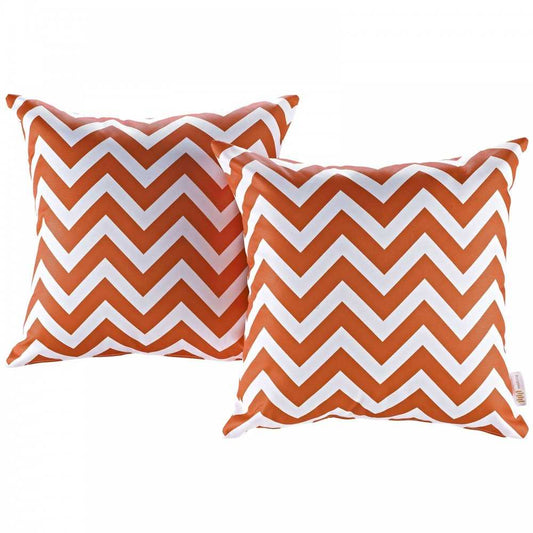 Modway Two Piece Outdoor Patio Pillow Set, Chevron