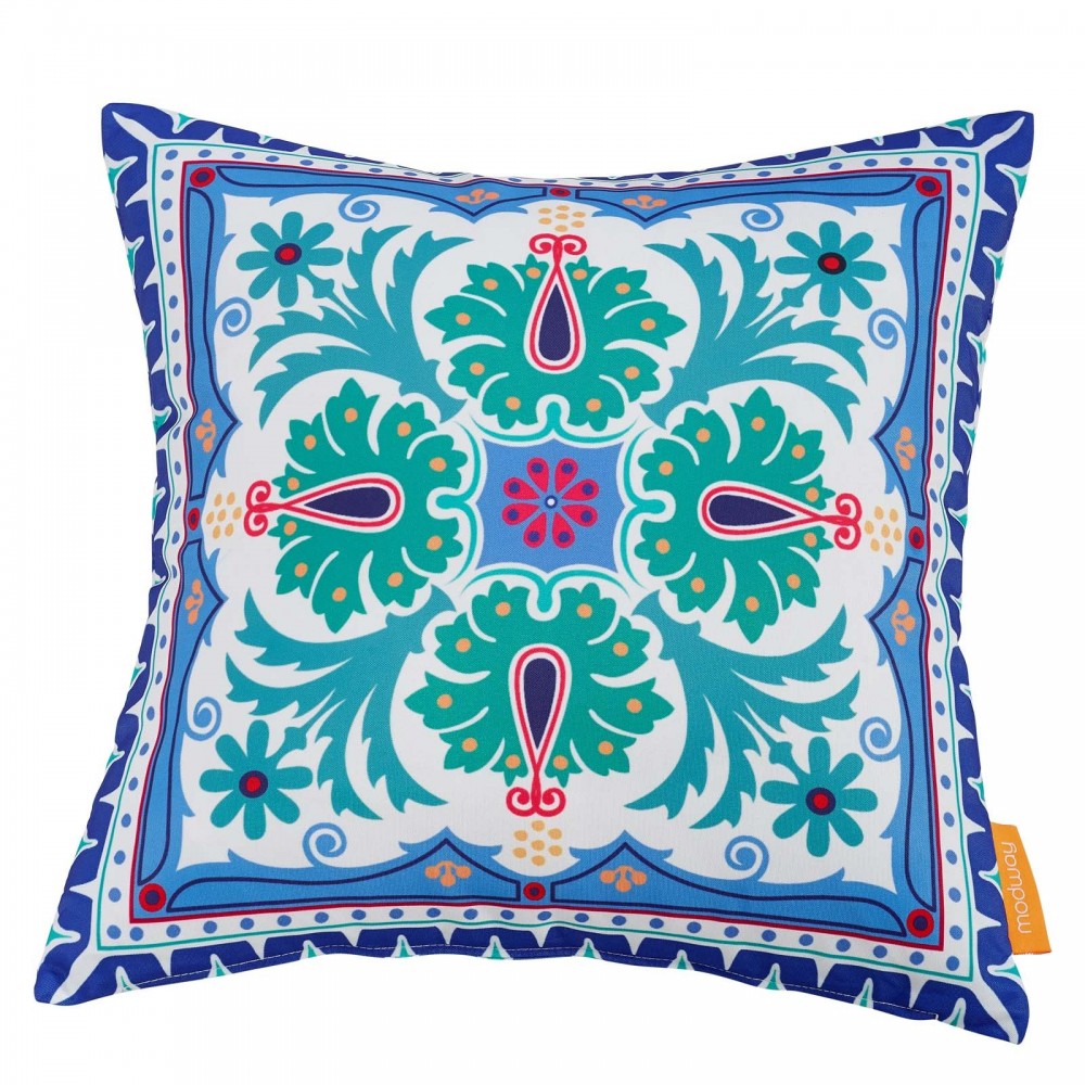 Modway Two Piece Outdoor Patio Pillow Set, Clover