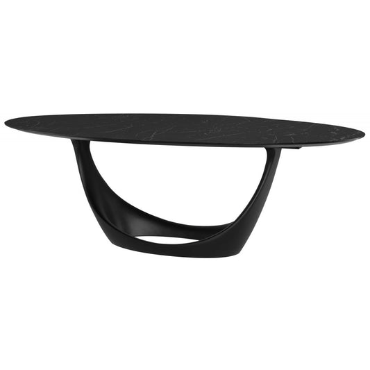 Montana Black Ceramic Dining Table, HGNE274