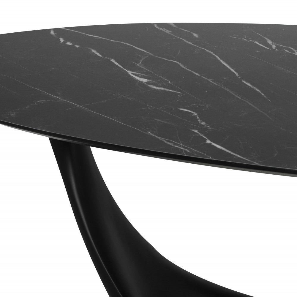 Montana Black Ceramic Dining Table, HGNE274